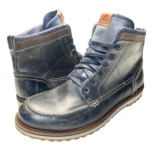 Aldo Other - Aldo | Men | Navy Blue Oloacien Leather Lace Up Chelsea Boots | Size 13